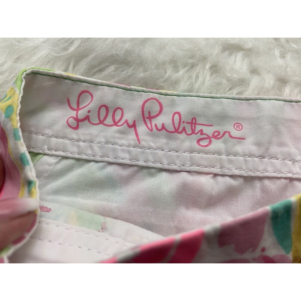 Lilly Pulitzer Size 00 Multicolor Floral The Buttercup Scalloped Hem Shorts - Picture 3 of 4